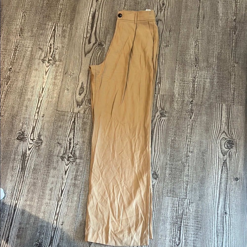 Zara Tan Chinos Classic Straight-Leg Pants
